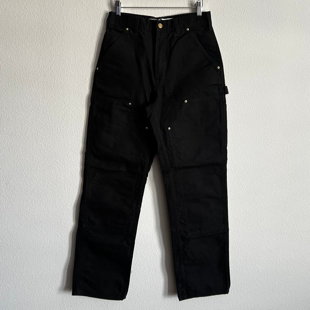 Carhartt B01 BLK black double knee work wear carpenter pants